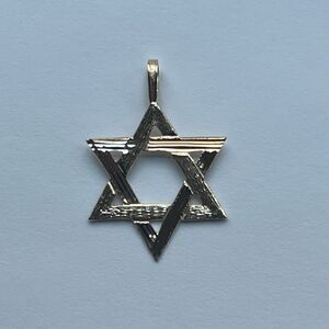 14k Solid Yellow Gold Star of David Pendant | 14K Star of David charm |